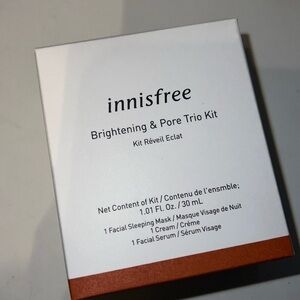 NEW Innisfree Brightening & Pore Trio Kit mask cream serum travel size 3 piece